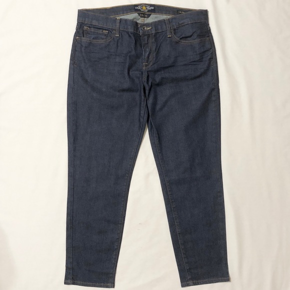 Lucky Brand Zoe Straight Crop Dark Jeans - 14/32 - Picture 1 of 16